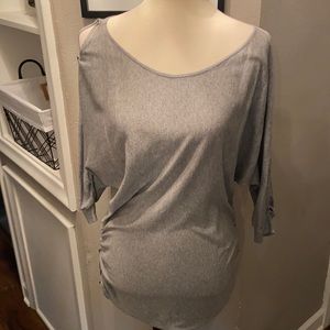 Bebe lightweight soft stretchy cold/ cutout shoulder sweater. Size S. NWT